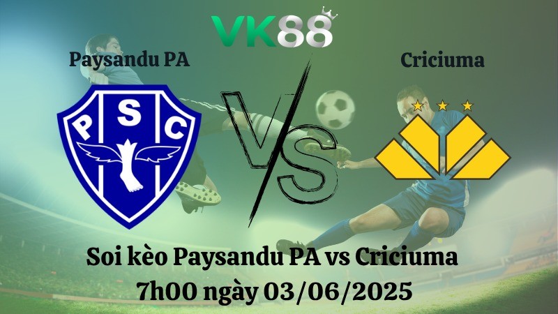 VK88 Nhận định soi kèo Paysandu PA vs Criciuma 7h00 ngày 03/06/2025 – Giải hạng nhì quốc gia Brazil